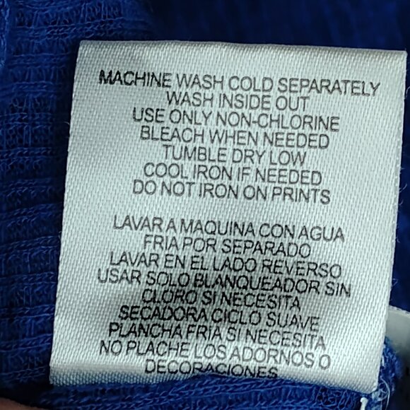 Touch by Alyssa Milano New York Giants V-Neck Acid Wash Thermal Tee Size L Blue - Picture 9 of 12